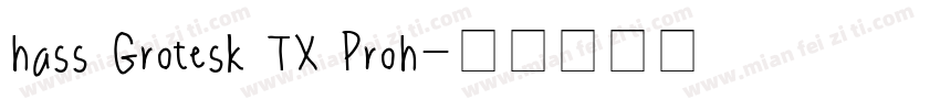 hass Grotesk TX Proh字体转换
